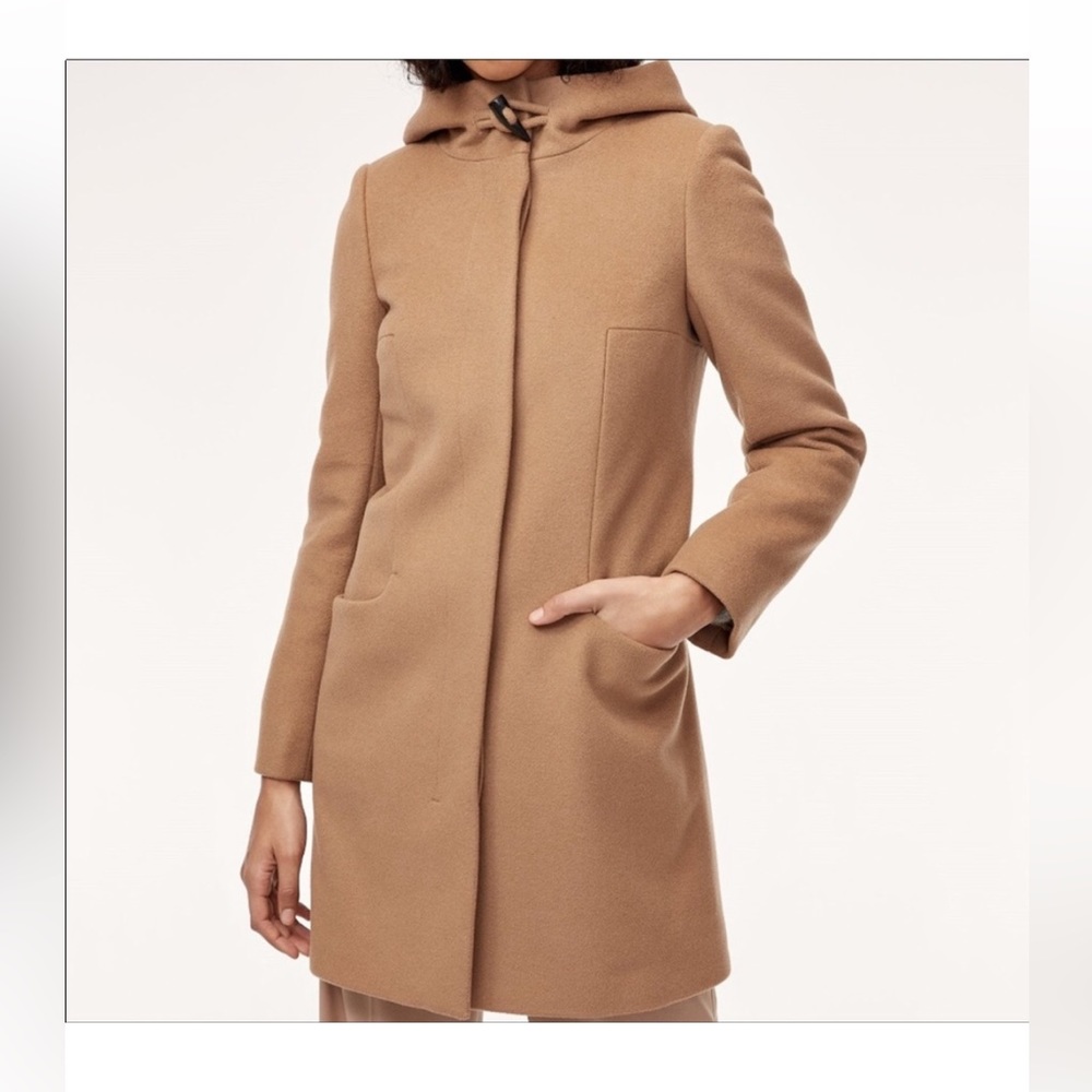 Aritzia Babaton Pearce Wool & cashmere Camel Peacoat